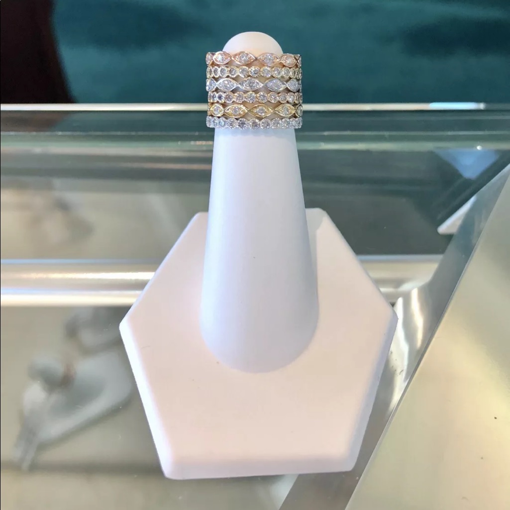 18 Karat Gold Diamond Eternity Bands